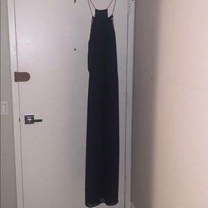 Navy Blue Beaded Zara Maxi